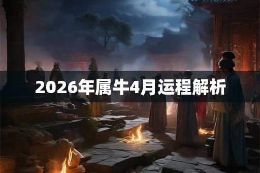 2026年属牛4月运程解析