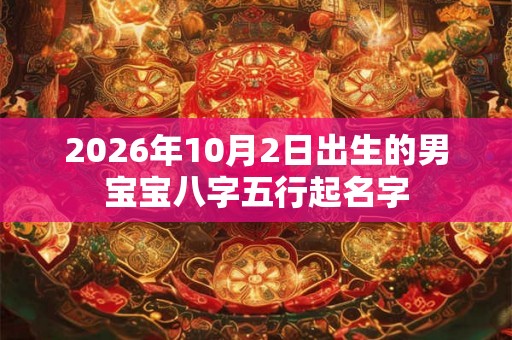 2026年10月2日出生的男宝宝八字五行起名字