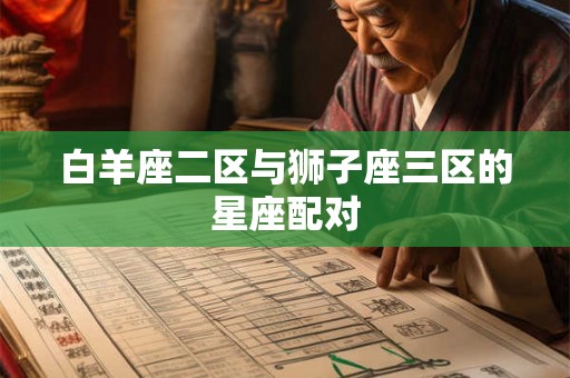 白羊座二区与狮子座三区的星座配对