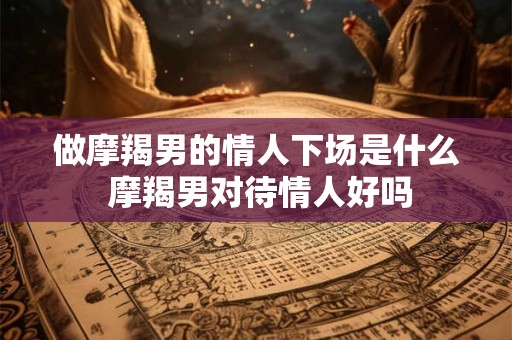 做摩羯男的情人下场是什么 摩羯男对待情人好吗