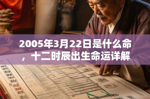 2005年3月22日是什么命，十二时辰出生命运详解