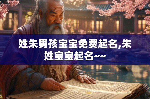 姓朱男孩宝宝免费起名,朱姓宝宝起名~~