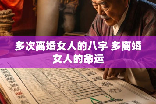 多次离婚女人的八字 多离婚女人的命运