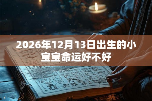 2026年12月13日出生的小宝宝命运好不好
