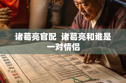 诸葛亮官配  诸葛亮和谁是一对情侣