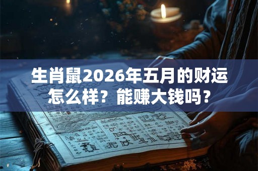 生肖鼠2026年五月的财运怎么样?能赚大钱吗? 生肖鼠2026年五月的财运怎么样?能赚大钱吗?