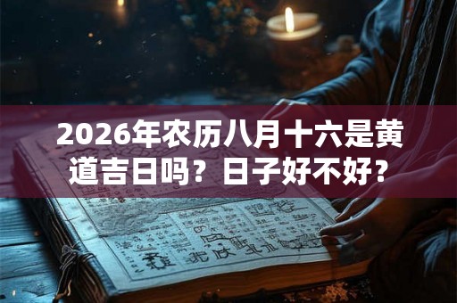 2026年农历八月十六是黄道吉日吗？日子好不好？