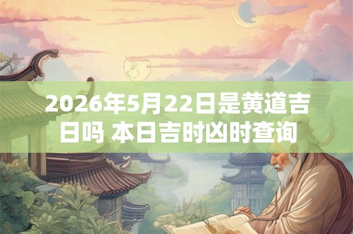 2026年5月22日是黄道吉日吗 本日吉时凶时查询