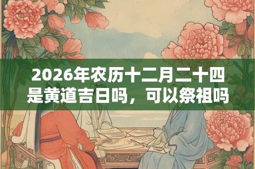 2026年农历十二月二十四是黄道吉日吗，可以祭祖吗？