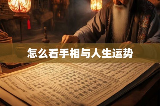 怎么看手相与人生运势