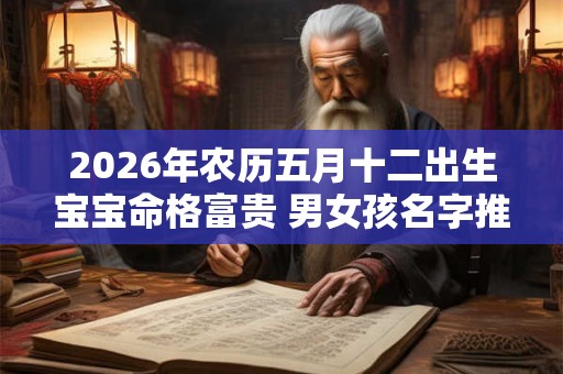 2026年农历五月十二出生宝宝命格富贵 男女孩名字推荐