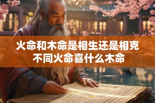 火命和木命是相生还是相克 不同火命喜什么木命
