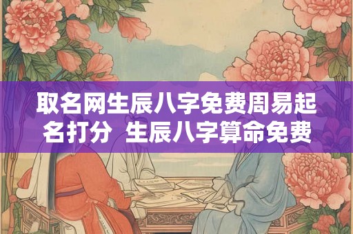 取名网生辰八字免费周易起名打分  生辰八字算命免费测试