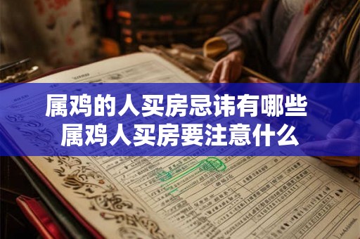 属鸡的人买房忌讳有哪些 属鸡人买房要注意什么 属鸡的人买房忌讳有哪些 属鸡人买房要注意什么