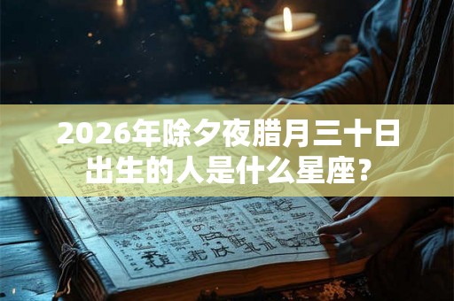 2026年除夕夜腊月三十日出生的人是什么星座？