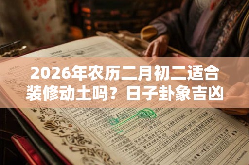 2026年农历二月初二适合装修动土吗？日子卦象吉凶？