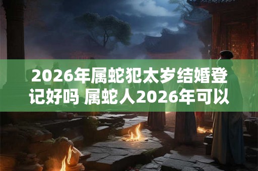 2026年属蛇犯太岁结婚登记好吗 属蛇人2026年可以结婚吗