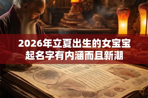 2026年立夏出生的女宝宝起名字有内涵而且新潮 2026年立夏出生的女宝宝起名字有内涵而且新潮