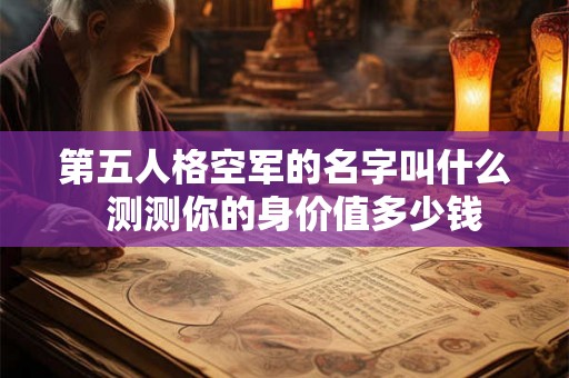 第五人格空军的名字叫什么 测测你的身价值多少钱 第五人格空军的名字叫什么 测测你的身价值多少钱