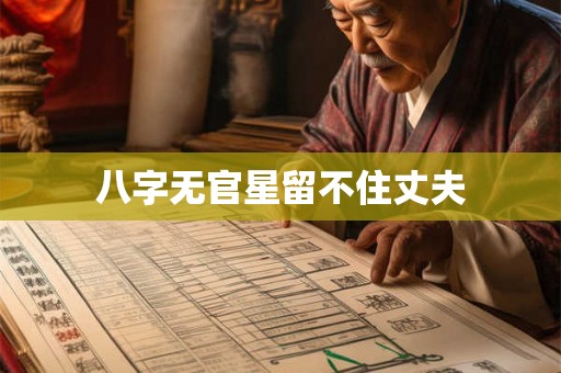 八字无官星留不住丈夫
