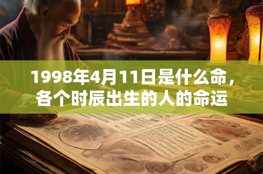 1998年4月11日是什么命，各个时辰出生的人的命运