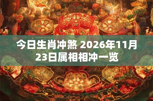 今日生肖冲煞 2026年11月23日属相相冲一览