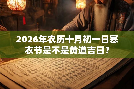 2026年农历十月初一日寒衣节是不是黄道吉日？