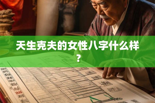 天生克夫的女性八字什么样? 天生克夫的女性八字什么样?