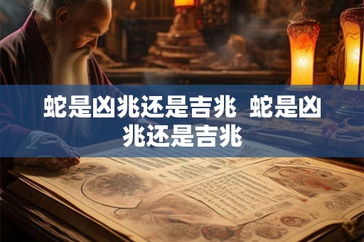 蛇是凶兆还是吉兆  蛇是凶兆还是吉兆
