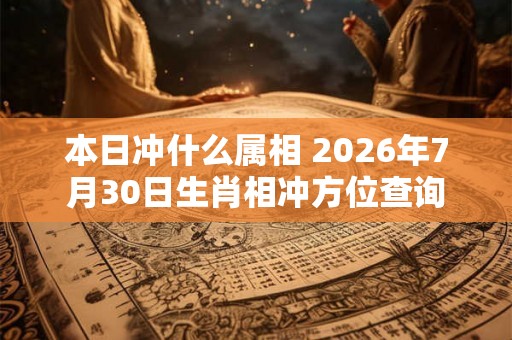 本日冲什么属相 2026年7月30日生肖相冲方位查询