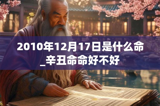 2010年12月17日是什么命_辛丑命命好不好