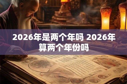 2026年是两个年吗 2026年算两个年份吗