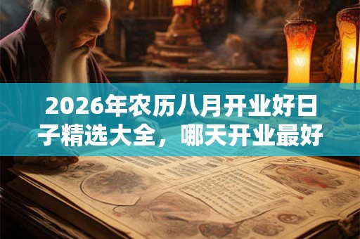 2026年农历八月开业好日子精选大全，哪天开业最好？