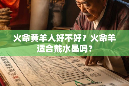 火命黄羊人好不好？火命羊适合戴水晶吗？