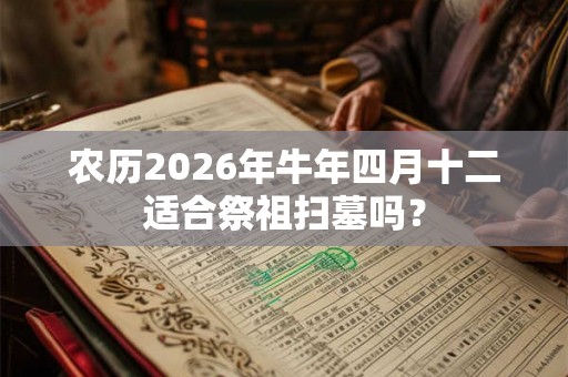 农历2026年牛年四月十二适合祭祖扫墓吗？