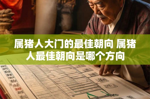 属猪人大门的最佳朝向 属猪人最佳朝向是哪个方向