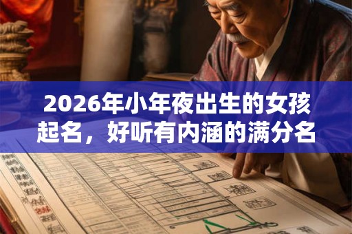 2026年小年夜出生的女孩起名，好听有内涵的满分名字推荐