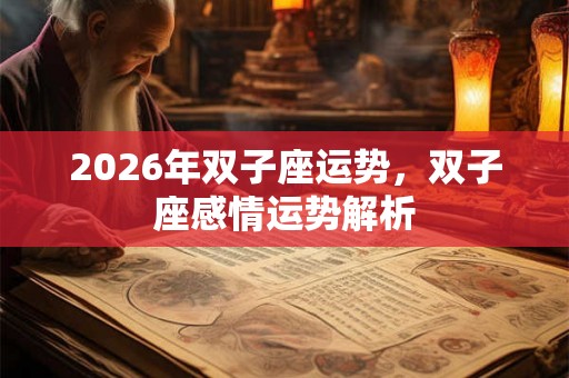 2026年双子座运势，双子座感情运势解析