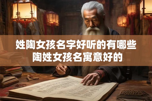 姓陶女孩名字好听的有哪些 陶姓女孩名寓意好的