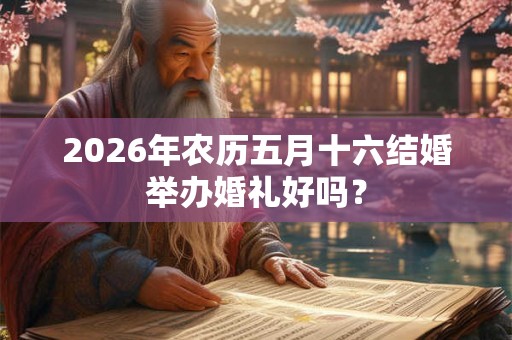 2026年农历五月十六结婚举办婚礼好吗？