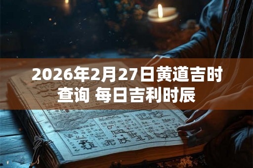 2026年2月27日黄道吉时查询 每日吉利时辰