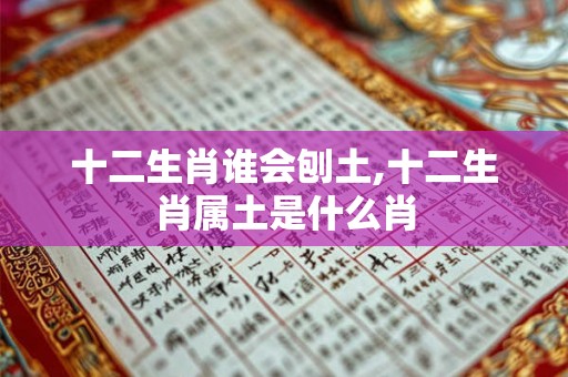 十二生肖谁会刨土,十二生肖属土是什么肖