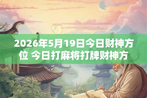 2026年5月19日今日财神方位 今日打麻将打牌财神方位 2026年5月19日今日财神方位 今日打麻将打牌财神方位