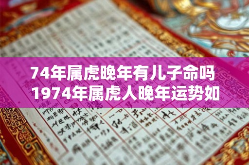 74年属虎晚年有儿子命吗 1974年属虎人晚年运势如何