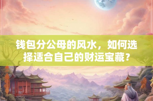钱包分公母的风水,如何选择适合自己的财运宝藏? 钱包分公母的风水,如何选择适合自己的财运宝藏?