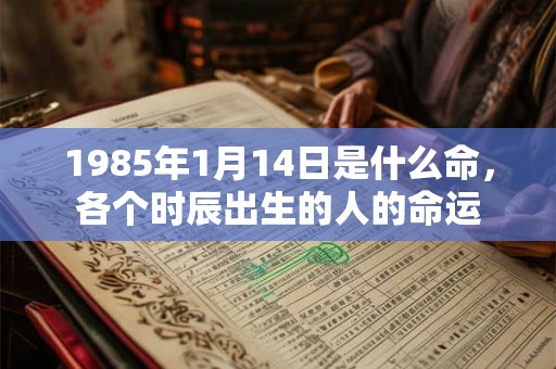1985年1月14日是什么命，各个时辰出生的人的命运