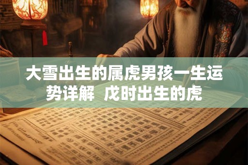 大雪出生的属虎男孩一生运势详解  戊时出生的虎