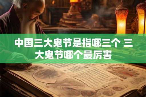 中国三大鬼节是指哪三个 三大鬼节哪个最厉害