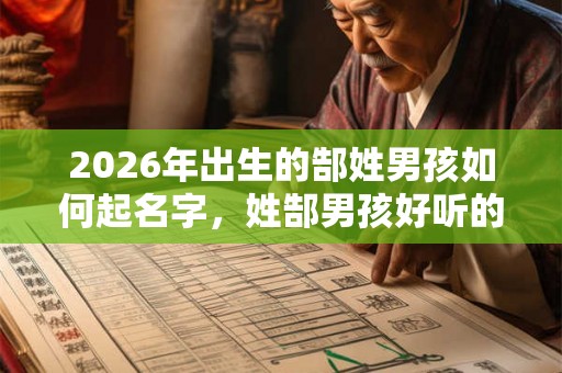 2026年出生的郜姓男孩如何起名字，姓郜男孩好听的名字