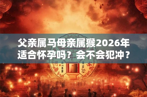 父亲属马母亲属猴2026年适合怀孕吗?会不会犯冲? 父亲属马母亲属猴2026年适合怀孕吗?会不会犯冲?